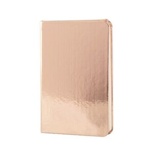 EgotierPro 37512 - Cuaderno A6 con Cubierta PU Metálica y 80 Hojas GLITTER ROSDOMET