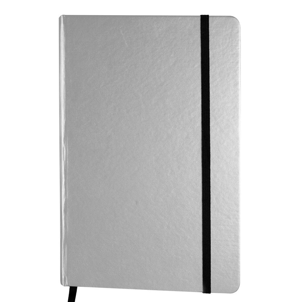 EgotierPro 38008 - Cuaderno A5 con Cubierta PU Metálica y 80 Hojas LUMINE