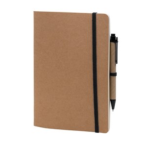 EgotierPro 50031 - Cuaderno de Cartón con Banda Elástica y Bolígrafo LOFT