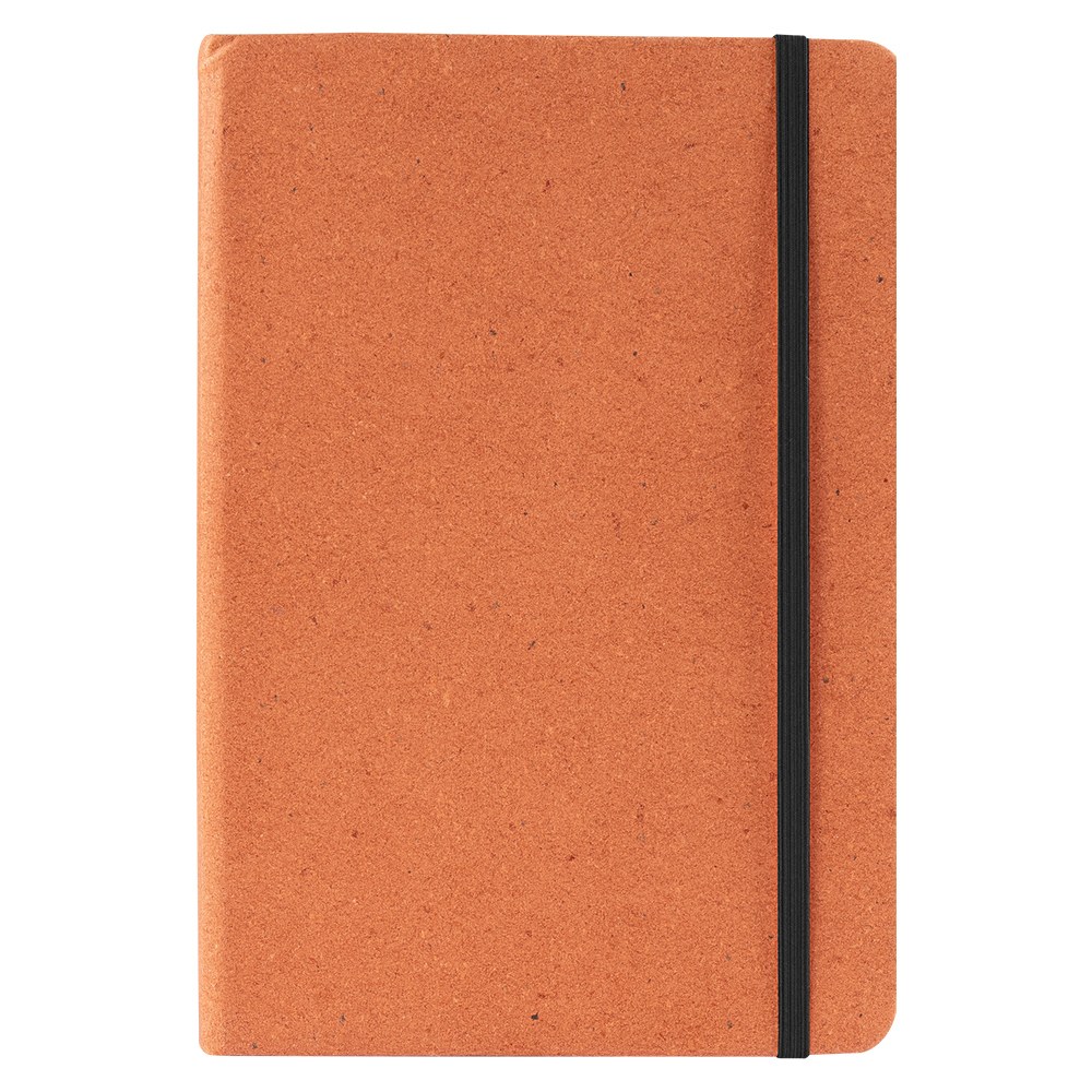 EgotierPro 52579 - Cuaderno A5 tapa dura de cuero reciclado con marcador y banda elástica ROGUE