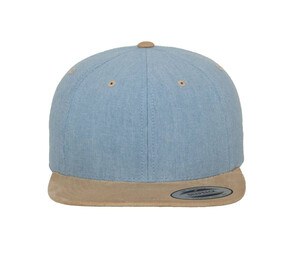 FLEXFIT 6089CH - GORRA DE CHAMBRAY Y ANTE CON BROCHE Blue/ Beige