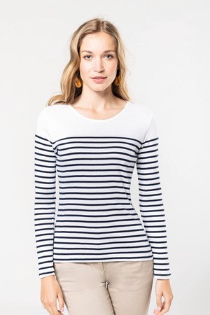 Kariban K386 - Blusa marinera de manga larga para mujer