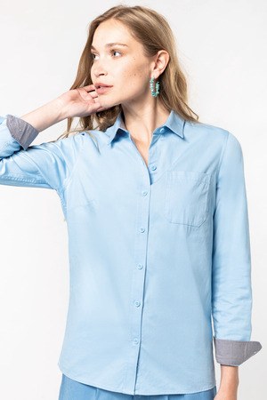 Kariban K585 - Camisa de algodón Nevada de manga larga para mujer