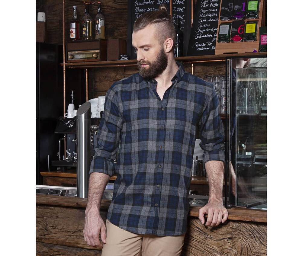 Urban-Style-men's-checked-shirt-Wordans