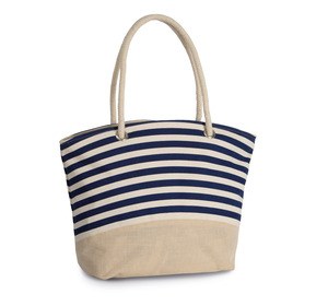 Kimood KI0283 - Bolsa de compras de yute estilo Marinero