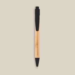 EgotierPro 50016 - Bolígrafo de bambú con partes de trigo MALMO