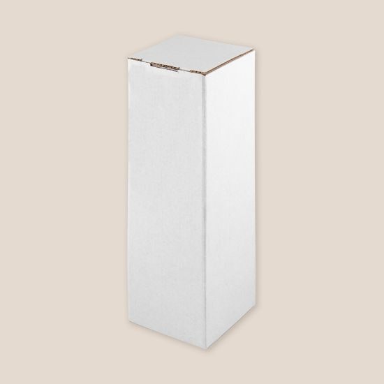 EgotierPro 52094 - Caja de cartón blanca autoensamblable para botellas BOTTLE