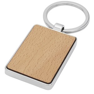 GiftRetail 118124 - Llavero rectangular de madera de haya "Mauro"