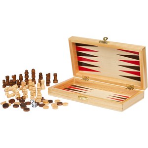 GiftRetail 104565 - Set de juegos 3 en 1 de madera "Mugo"